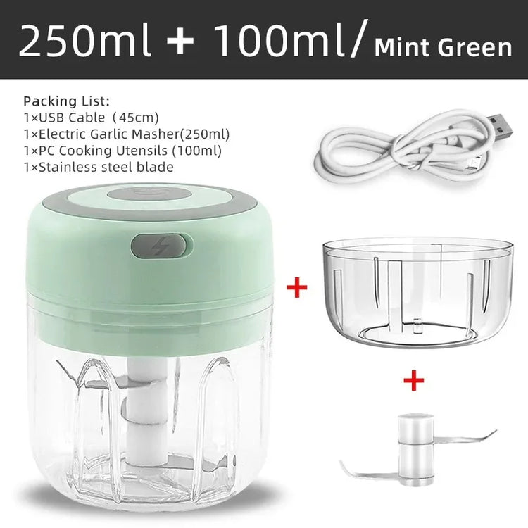 100ML/250ML Electric Meat Mincer Garlic Chopper - ElectronAge