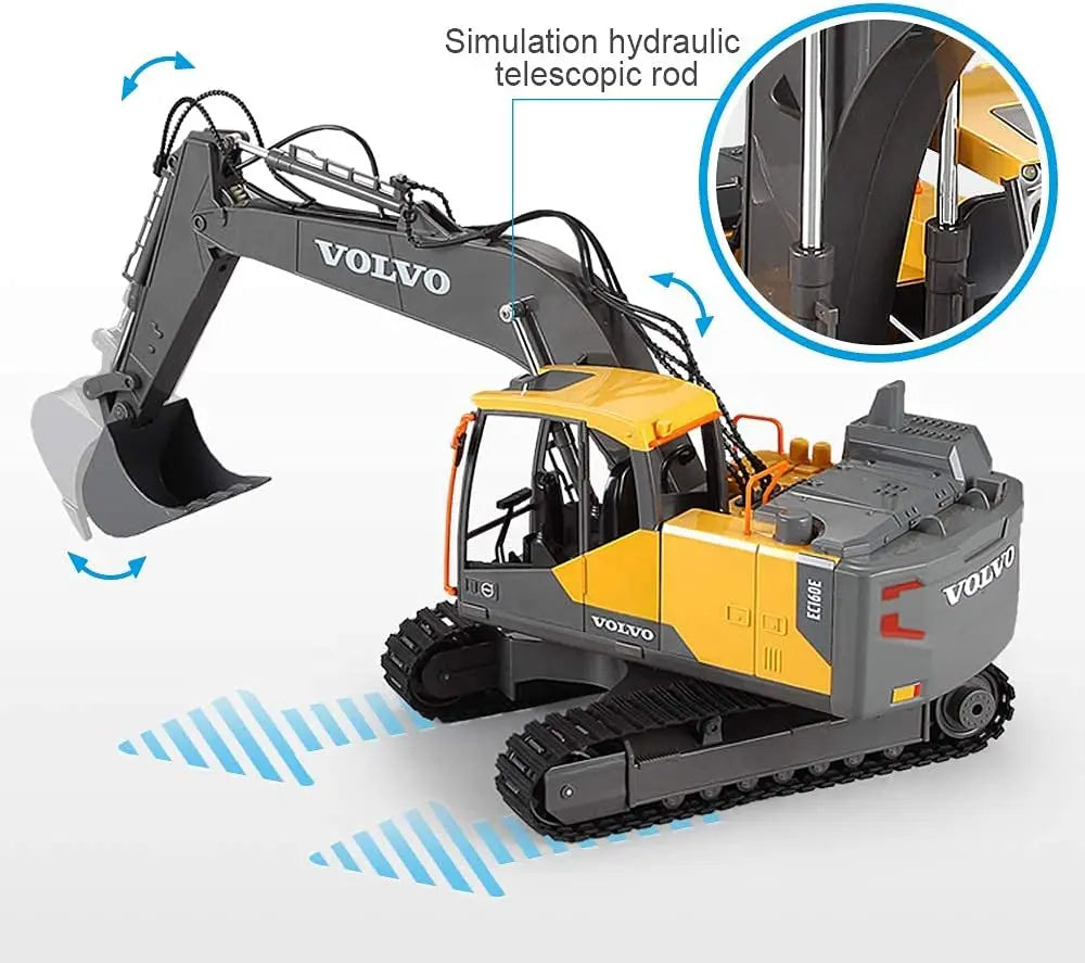 Double E E568 RC Excavator 17 Channel 1:16 3 IN 1 RC Engineering Car - ElectronAge