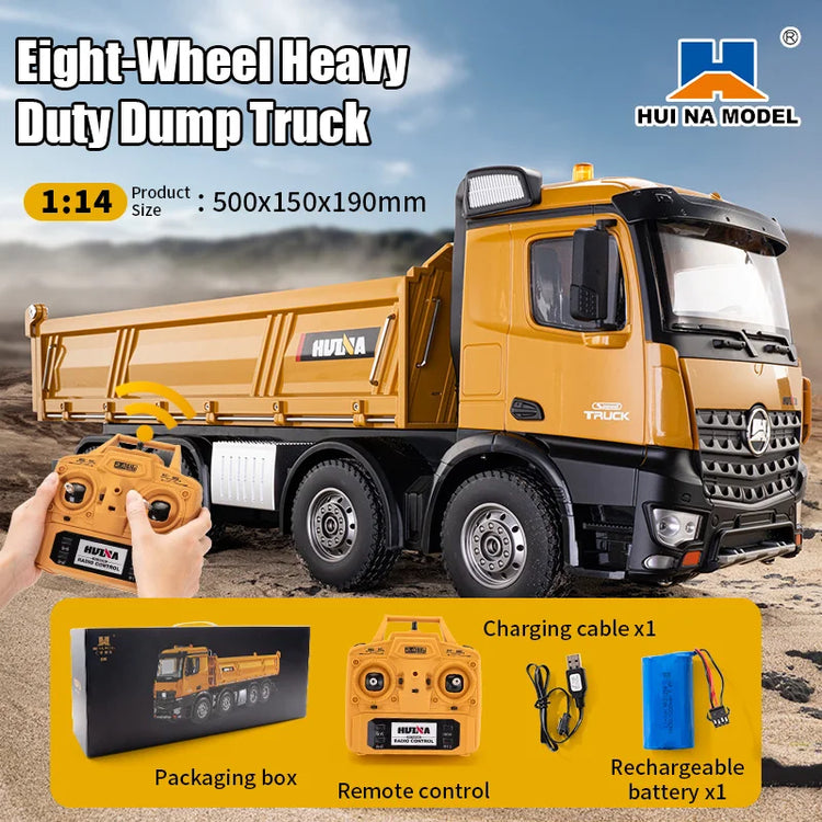 JIKEFUN HUINA 1536 1:14 Large Dump Truck - ElectronAge