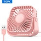 4Inch USB Mini Portable Fan for Camping,3 Speeds Quiet Desk Table Personal Fan,360°Adjustment Standing Fans for Room Home