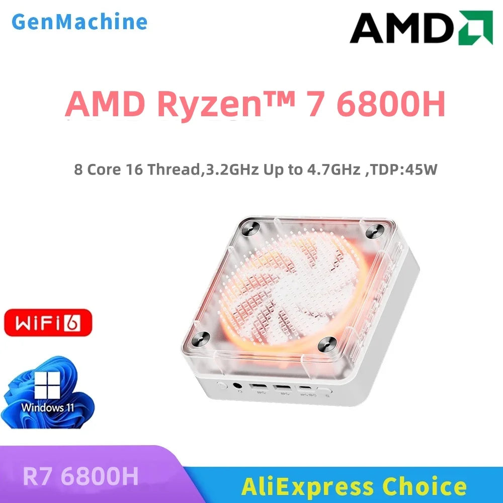 GenMachine AMD Ryzen 7 6800H MINI PC - ElectronAge