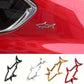 3D Metal Car Shape Sticker Hollow Shark Badge Decal for Cars