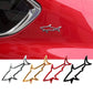 3D Metal Car Shape Sticker Hollow Shark Badge Decal for Cars