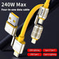 240w 4-in-1 Fast Charging Data Cable Type-c To Type-c Zinc Alloy Cable For Iphone15 Samsung Huawei Xiaomi