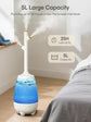 5L Quiet Cool Mist Humidifier with Essential Oil Diffuser, Remote Control, Smart Humidistat for Bedroom Large Room Home