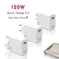 120W Gan USB Super Fast Chargering Type C EU/US/UK Plug Power Adapter For iPhone iPad Huawei Samsung Realme Oppo Xiaomi New
