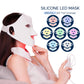 Silicone LED Facial Mask 7 Colors Photon Beauty Face Neck Care Mask Skin Whitening Skin Rejuvenation mascara faciales led