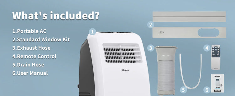 Shinco 8,000 BTU Portable Air Conditioner - ElectronAge
