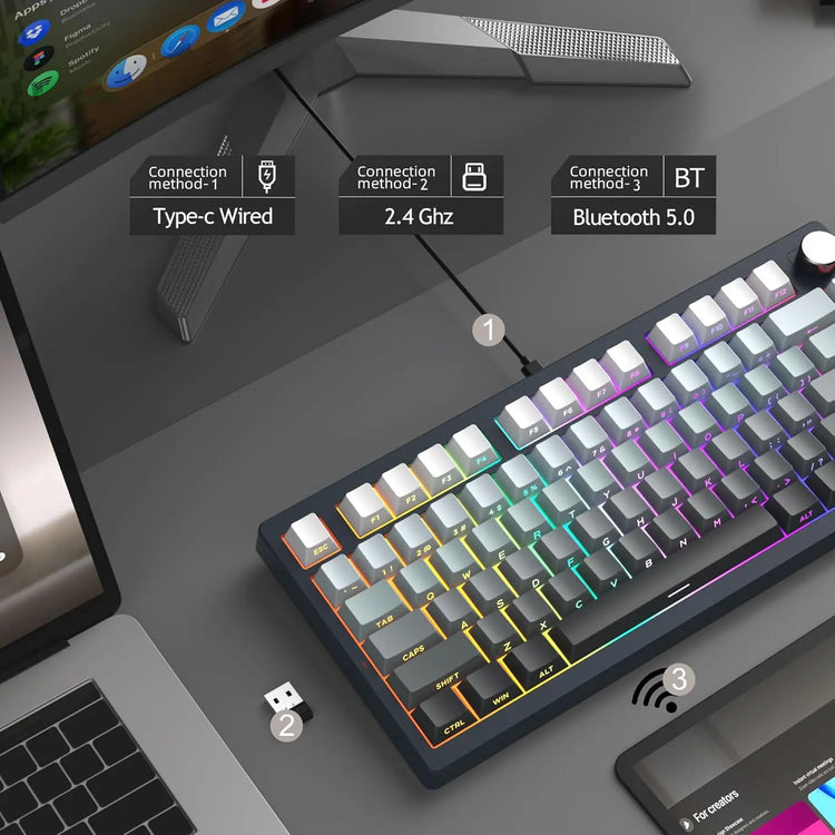 MageGee LIGHT75 Wireless Creamy Keyboard - ElectronAge