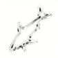 3D Metal Car Shape Sticker Hollow Shark Badge Decal for Cars