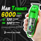Professional Hair Clipper Trimmer Kit for Men with Travel Case, Rechargeable, LED Display, Green