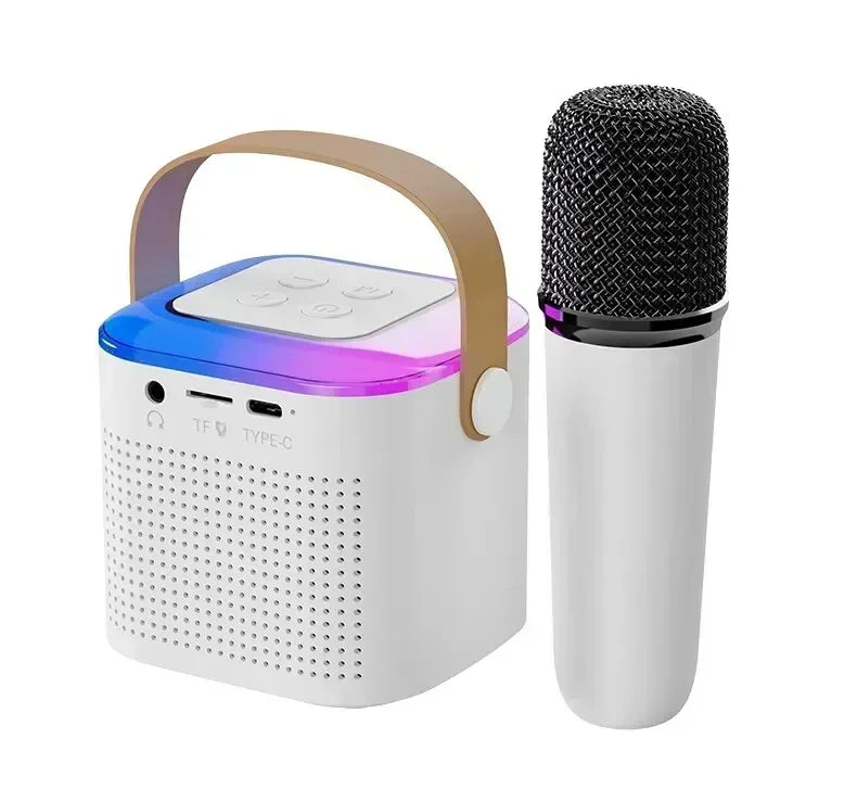 Mini Karaoke Machine LED Portable Bluetooth Speaker - ElectronAge