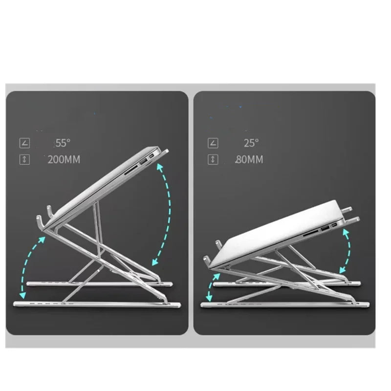 Laptop Stand For Macbook Folding Adjustable Aluminum - ElectronAge