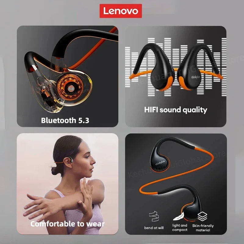 Original Lenovo X7 Air Conduction Headphone - ElectronAge