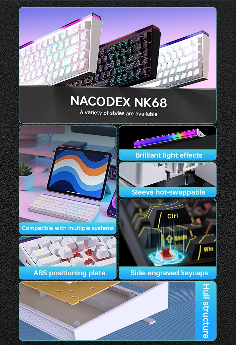 Ajazz NK68 Mechanical Gaming Keyboard - ElectronAge