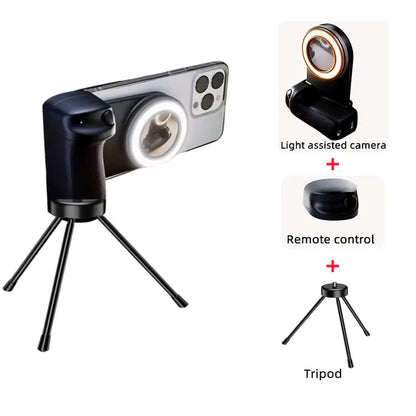 2025 MagSafe Smartphone Camera Shutter Grip Bluetooth Selfie Handle Camera Photo Stabilizer with Fill Light for Iphone Android