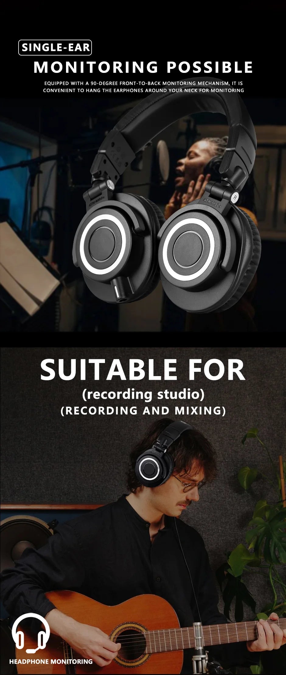 FarSoo M50X HIFI Audio Headphones - ElectronAge
