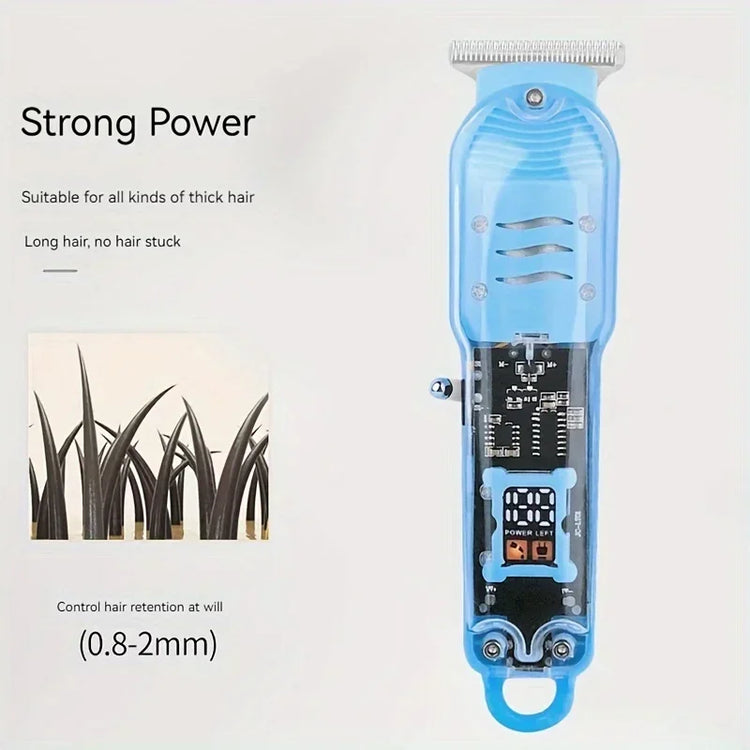 Transparent Body Electric Hair Clipper for Men - ElectronAge