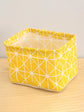 1PC Cotton and Hemp Storage Basket with Handheld Printed Tabletop, Miscellaneous Sorting Cabinet, Small Clothing, Fabric Storage