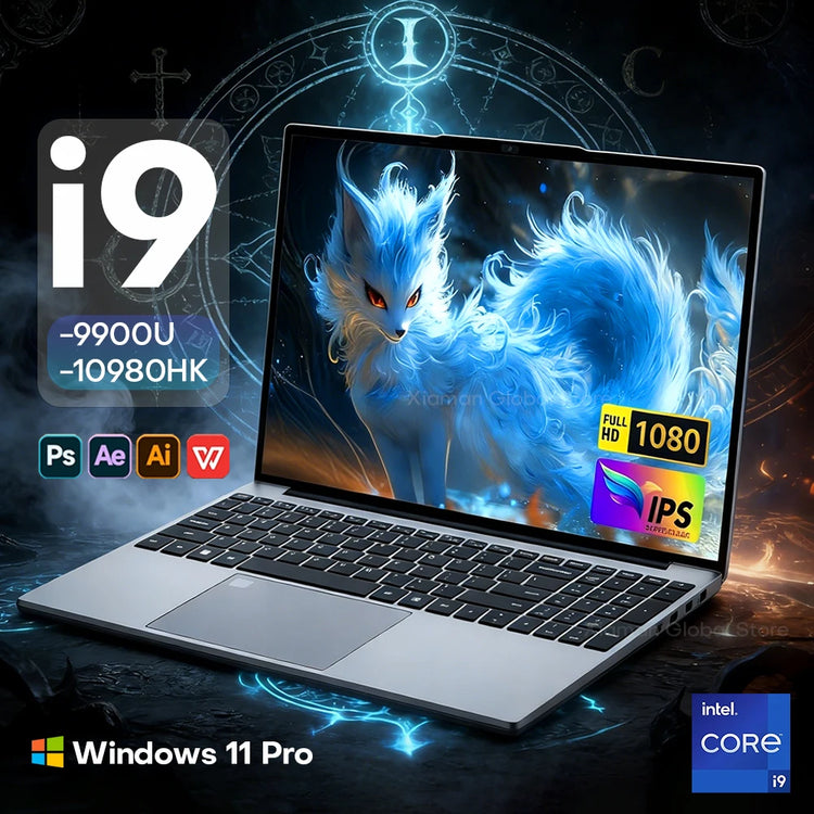 15.6" Intel Core i9 10980HK/9900U Windows 11 Notebook - ElectronAge