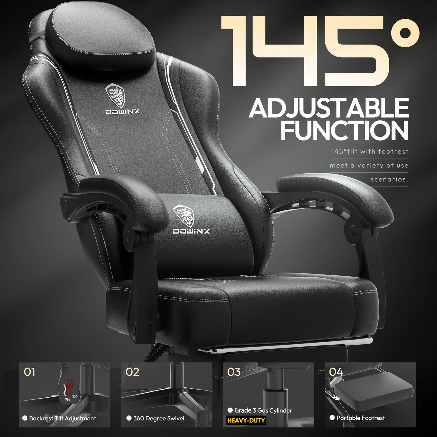 Dowinx Gaming Chair with Pocket Spring Cushion - ElectronAge