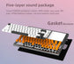 12.3inch Touchscreen Gaming Mechanical Keyboard 68 Keys USB Compact Portable Split Screen Keyboard for Windows Mac Android