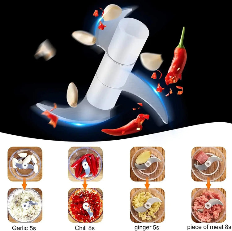 100ML/250ML Electric Meat Mincer Garlic Chopper - ElectronAge