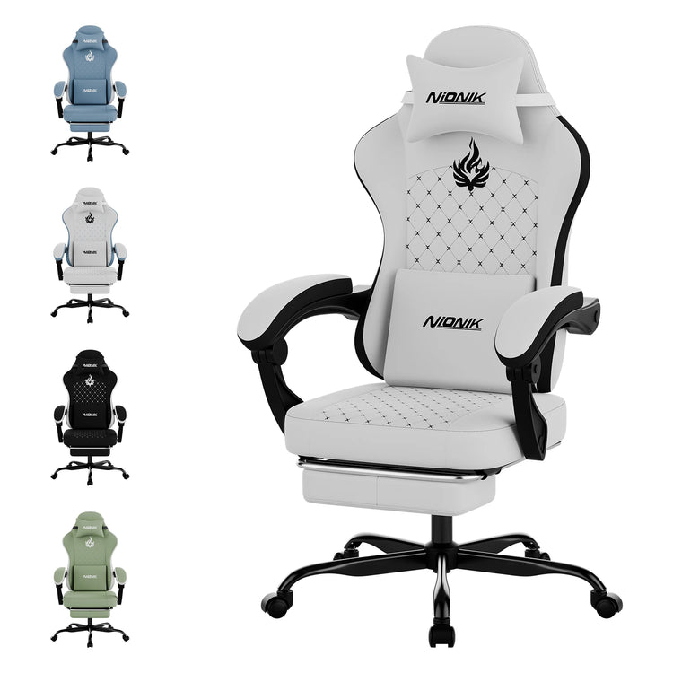 wotsta Gaming Chair with Footrest - ElectronAge