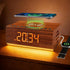 Wooden Digital Alarm Clock with Bluetooth Speaker - ElectronAge