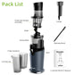 BioloMix Cold Press Juicer with 78mm Feed Chute, 200W 40-65RPM Powerful Motor Slow Masticating Juice Extractor Fits Whole Fruits - ElectronAge
