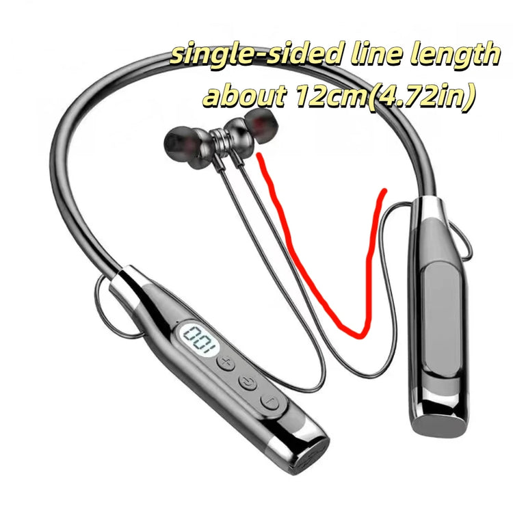 throughpp LED Digital Display Neckband Headphones - ElectronAge
