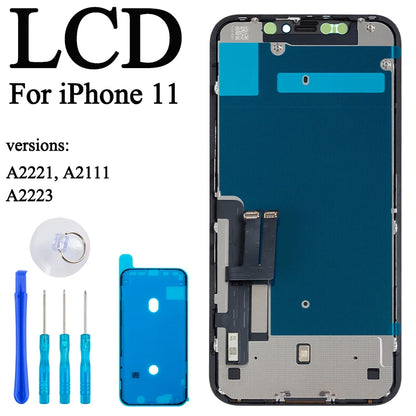 100% Tested Lcd For iPhone 11 Display 3D Touch Screen Replacement with Metal Frame Full FHD Durable Easy to Install Factory Lcd