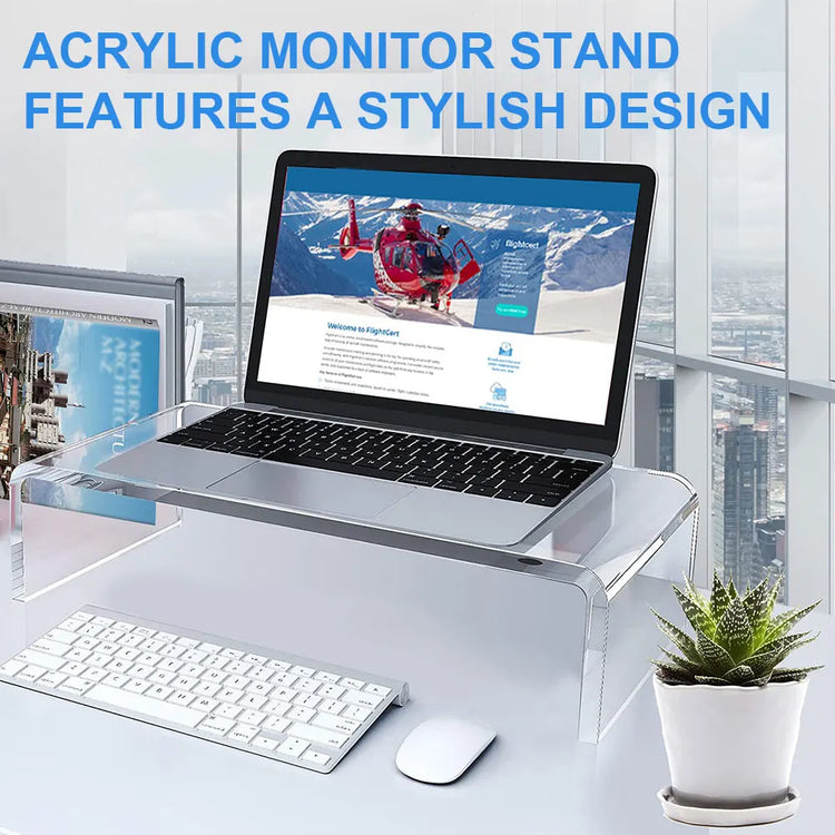 Acrylic Monitor Stand Computer Stand Desk - ElectronAge