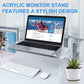 Acrylic Monitor Stand Computer Stand Desk - ElectronAge