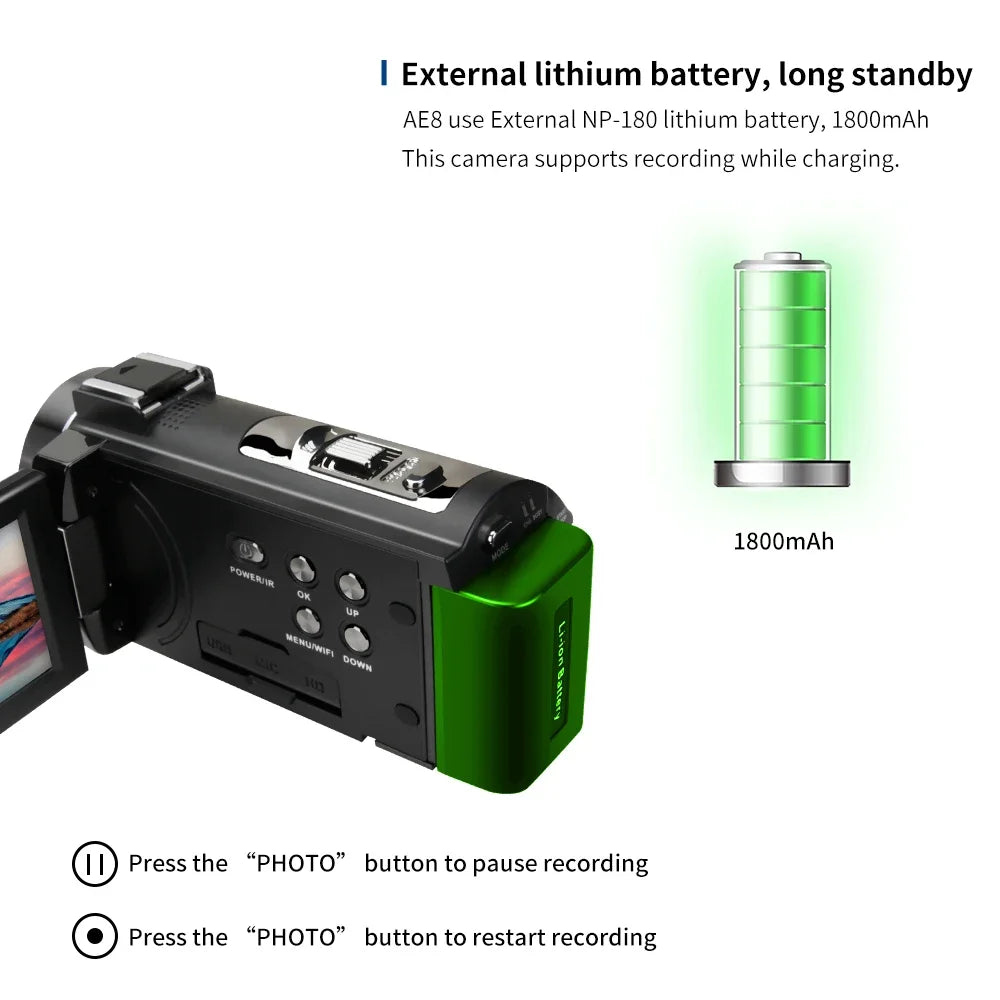 ANBONKER AE8 4K Sport Digital Video Camera - ElectronAge