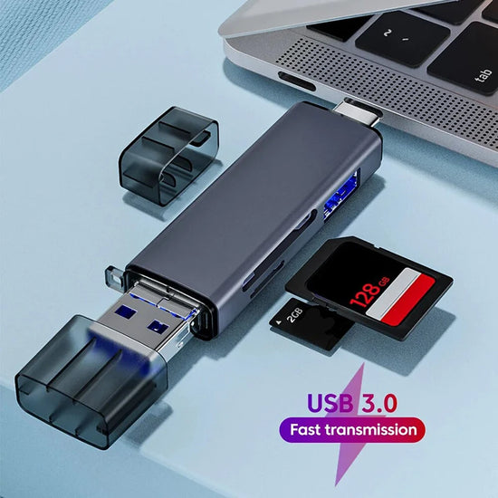 6 in 1 USB 3.0 Card Reader SD TF Card USB Flash Drive OTG Adapter for PC Type C Micro USB For Mobile Phone USB Type C Converter