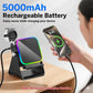 5 In 1 Auto-induction Wireless Induction Speaker 8 RGB Light Phone Stand Surround Sound Portable Bluetooth Phone Holder