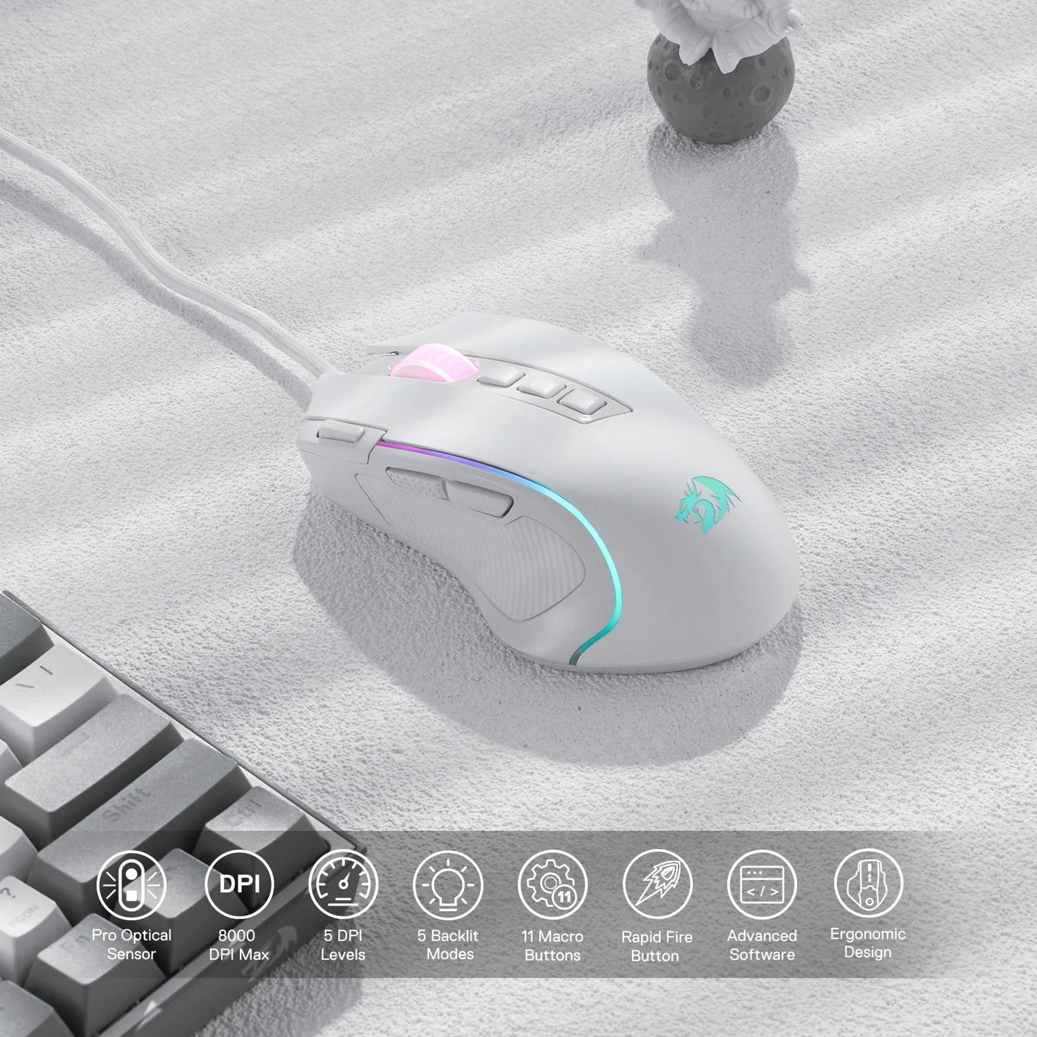 Redragon M612 Predator RGB Gaming Mouse - ElectronAge