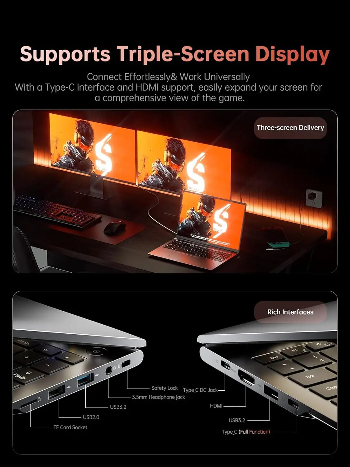 KAMRUI Gaming Laptop 16inch - ElectronAge