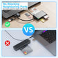 6 IN 1 Smart Multi-function Card Reader USB/Type C to Smart/MS/M2/TF/SIM/SD Memory Card Bank Card Reader for PC Laptop Transfer