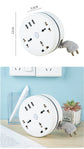 Round Universal Power Strip Portable Extension Cord Socket Plug USB Phone Charger With 3 USB Cable Smart Home EU US UK AU Plug