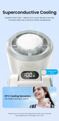 Vention Superconductive Cooling 100 High-speed Handheld Fan 13000 RPM Turbo LED Digital Display Foldable Portable Outdoor Fan