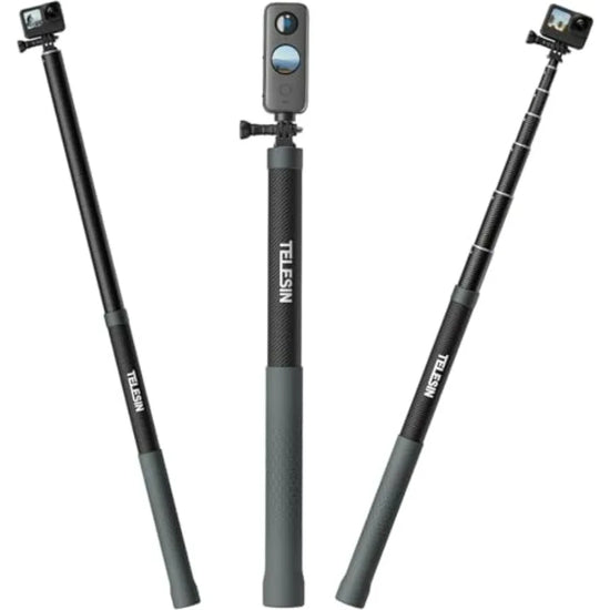 TELESIN G3 Selfie Stick Pole 118/3M Carbon Fiber Waterproof Underwater Mopod for GoPro Max 13 12 Insta360 X4 X5 Ace Pro DJI Osm