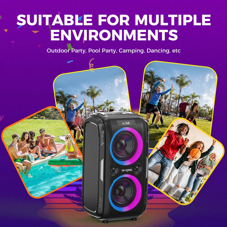 W-KING 250W PEAK Large Bluetooth Speaker - ElectronAge