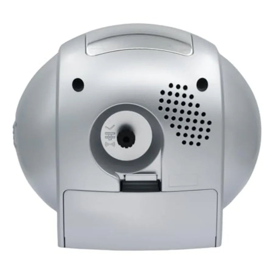QHK059ALH Oval Non Ticking Bedroom Alarm Clock - ElectronAge
