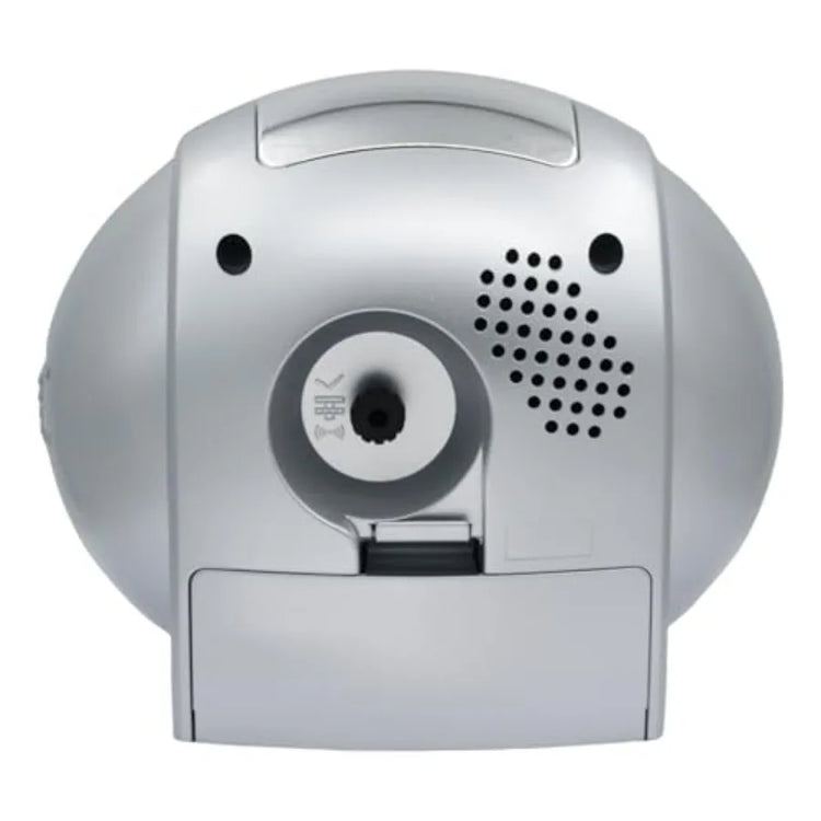 QHK059ALH Oval Non Ticking Bedroom Alarm Clock - ElectronAge