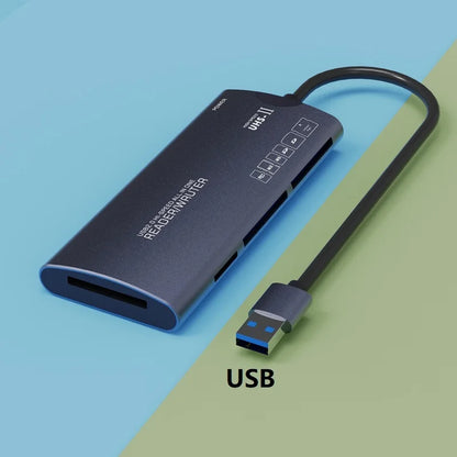 XD Picture Card Reader USB Type C TF/SD/MS/M2/XD/CF 6 in 1 Memory Card Reader USB C CF Card Adapter Supports MS Card