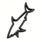 3D Metal Car Shape Sticker Hollow Shark Badge Decal for Cars