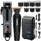 Solimpia Professional Hair Clipper 3-piece Set for Men Rechargeable Cordless Barber Clippers for Wet/Dry Hair Cutting