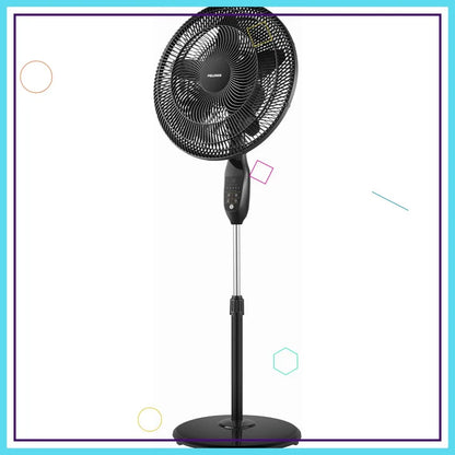 18 inch Oscillating Pedestal Fan with Remote, LED Display, 5 Speeds & 7-Hour Timer